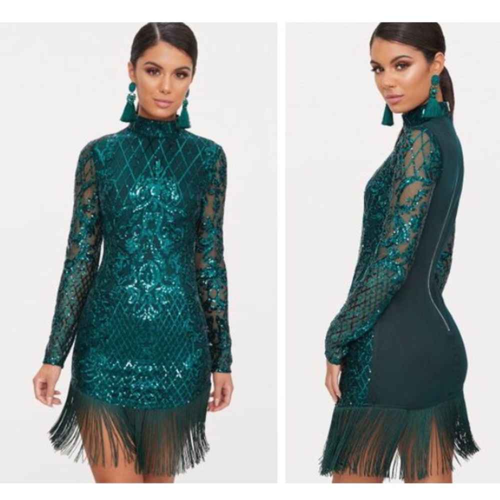 Sequin Fringe Dress